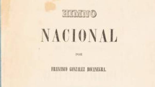 Portada primera edición del Himno Nacional mexicano.