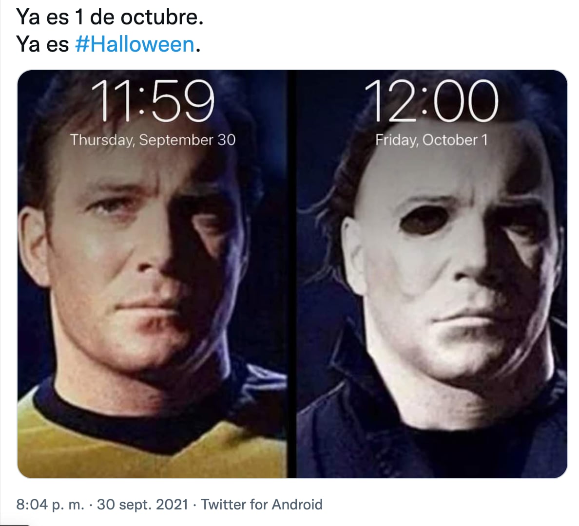 Memes sobre octubre y Halloween