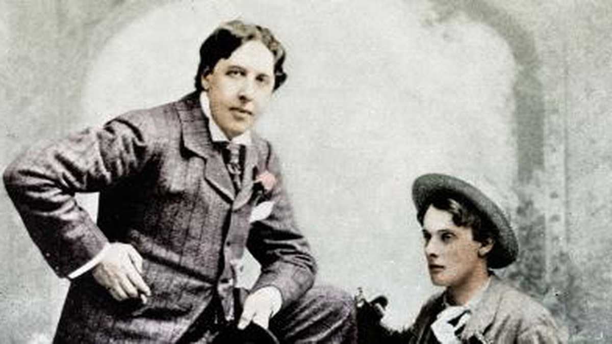 Oscar Wilde con su pareja sentimental, 'Bosie'