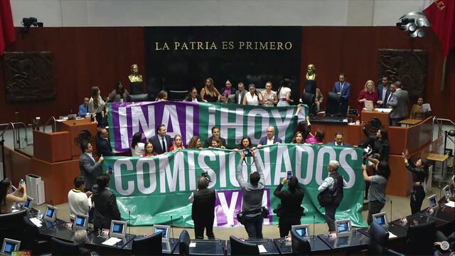 Toma de tribuna de la Cámara de Senadores por rechazo de nombramiento de comisionado del INAI