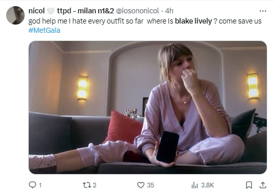 Memes buscando a Blake Lively en la Met Gala 2024