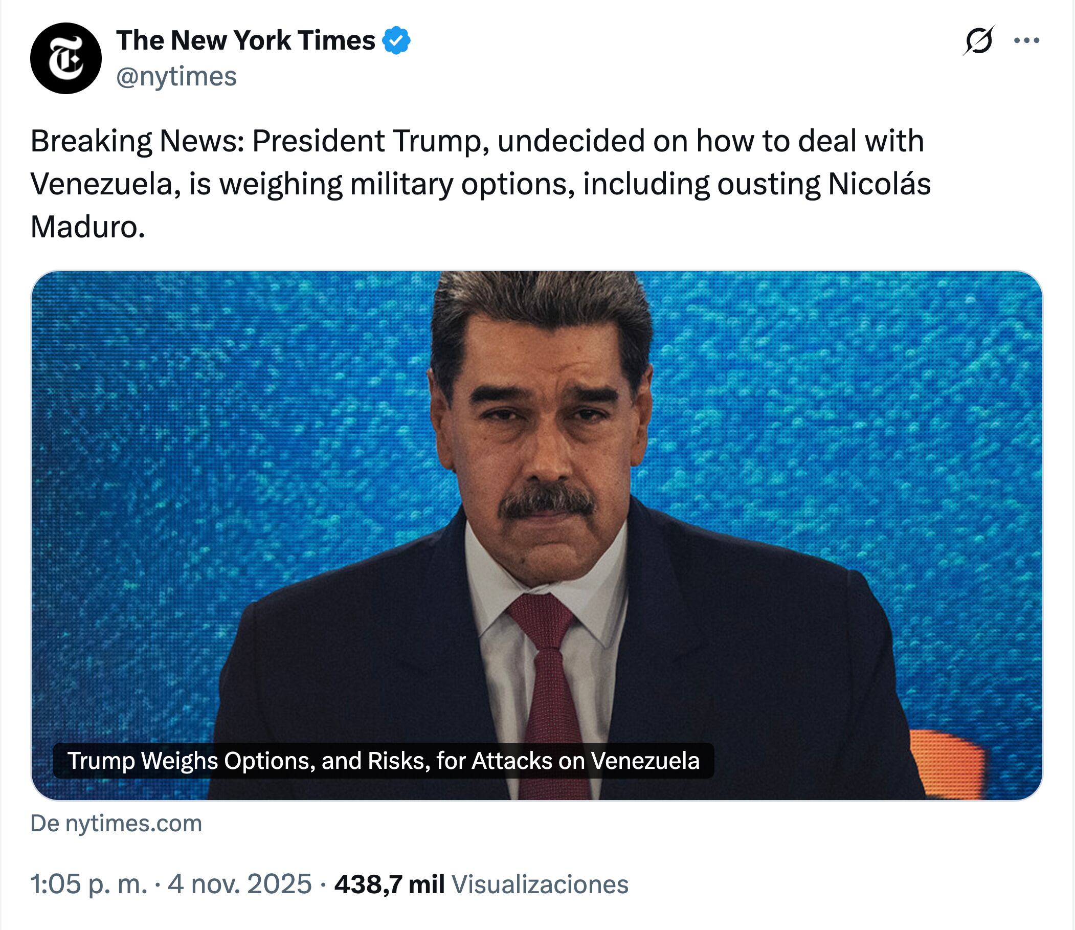 Donald Trump estaría buscando destitución de Nicolás Maduro