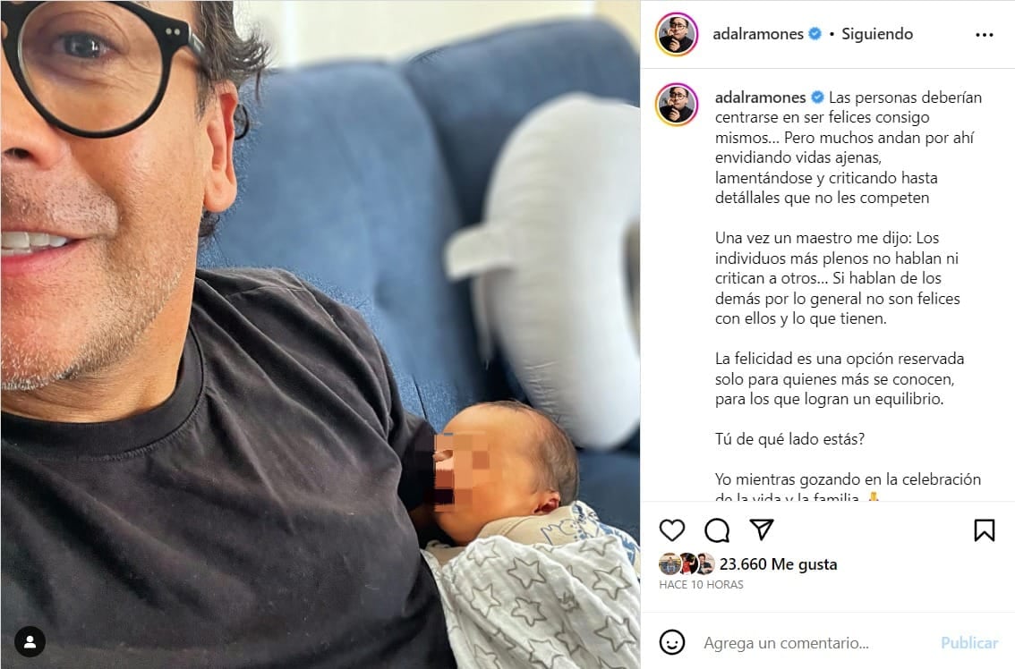Adal Ramones y su hijo Cayetano