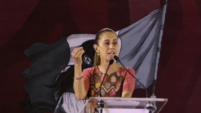 Claudia Sheinbaum Pardo, presidenta de la México, durante su visita por Oaxaca