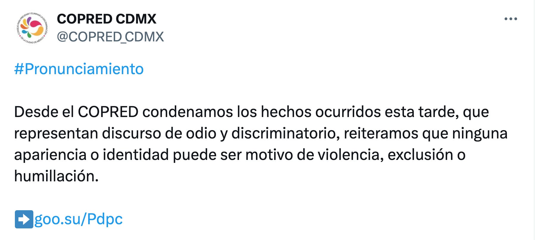 Copred sobre Lady Racista