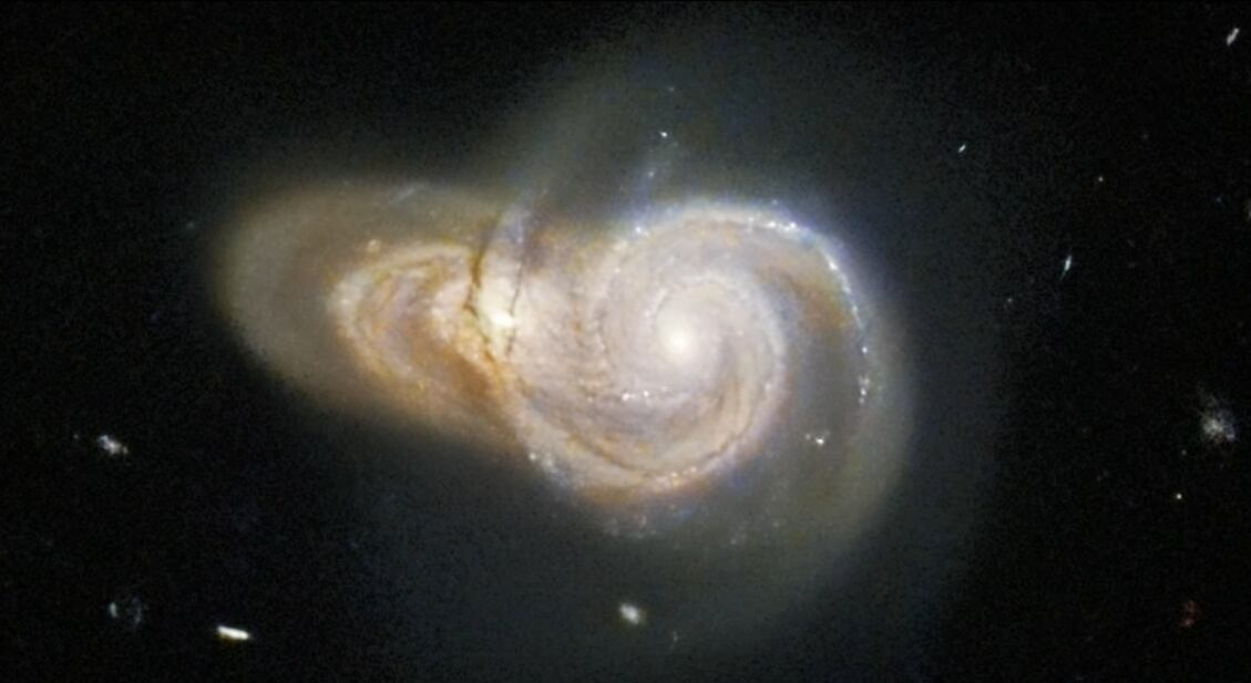 Galaxias "chocando" captadas por el Telescopio Hubble