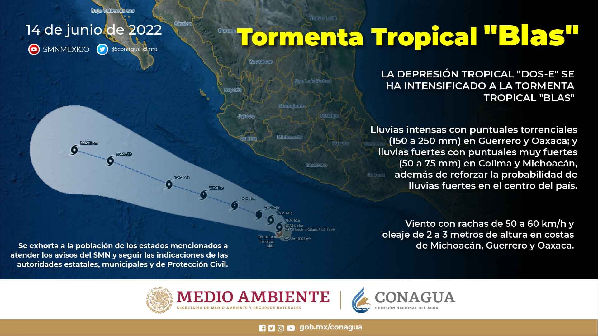 Tormenta tropical Blas 2022