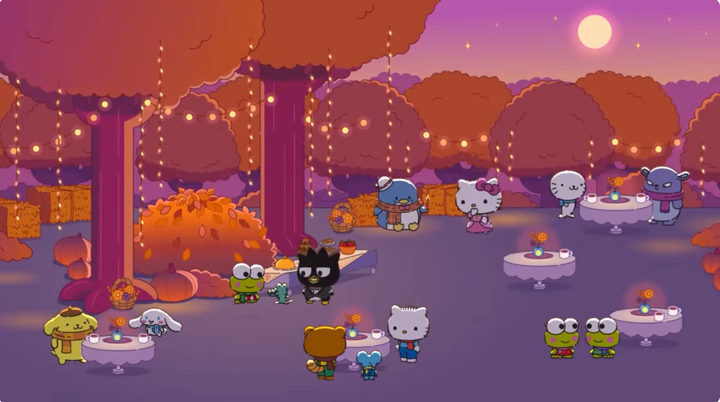 El baile de otoño de Kuromi y My Melody