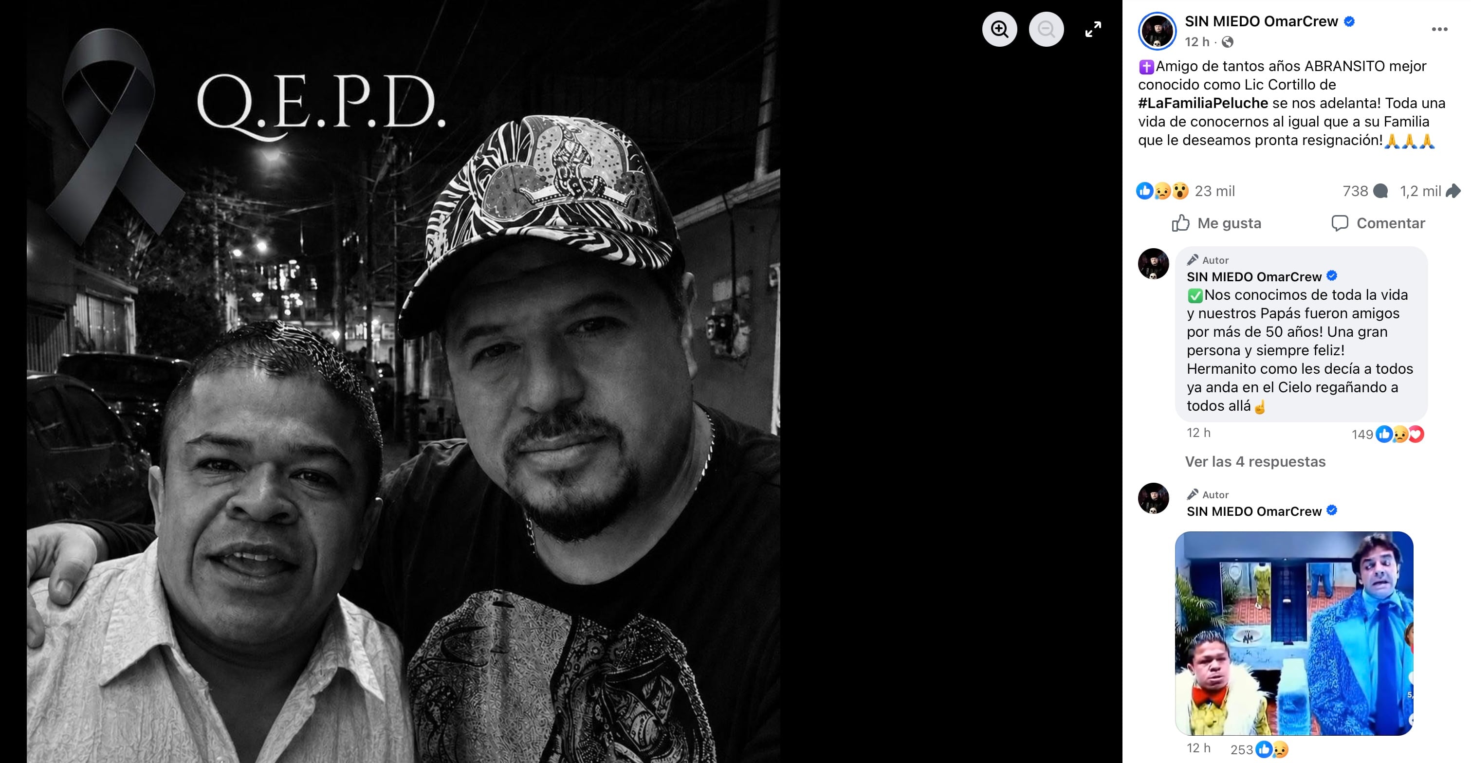 Muere Abraham Pérez, el recordado Licenciado Cortillo de La familia P. Luche