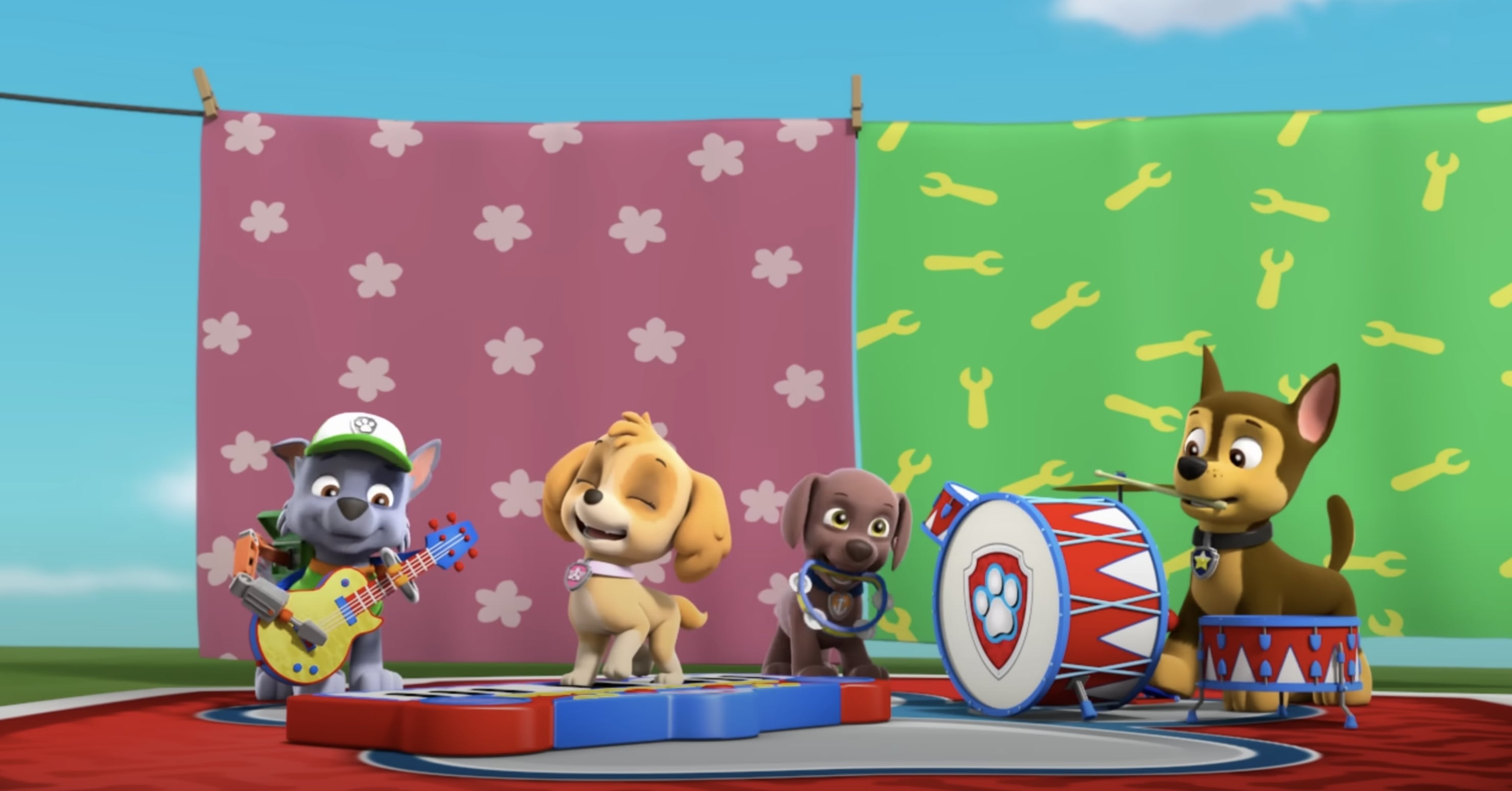 La banda de rock de Paw Patrol
