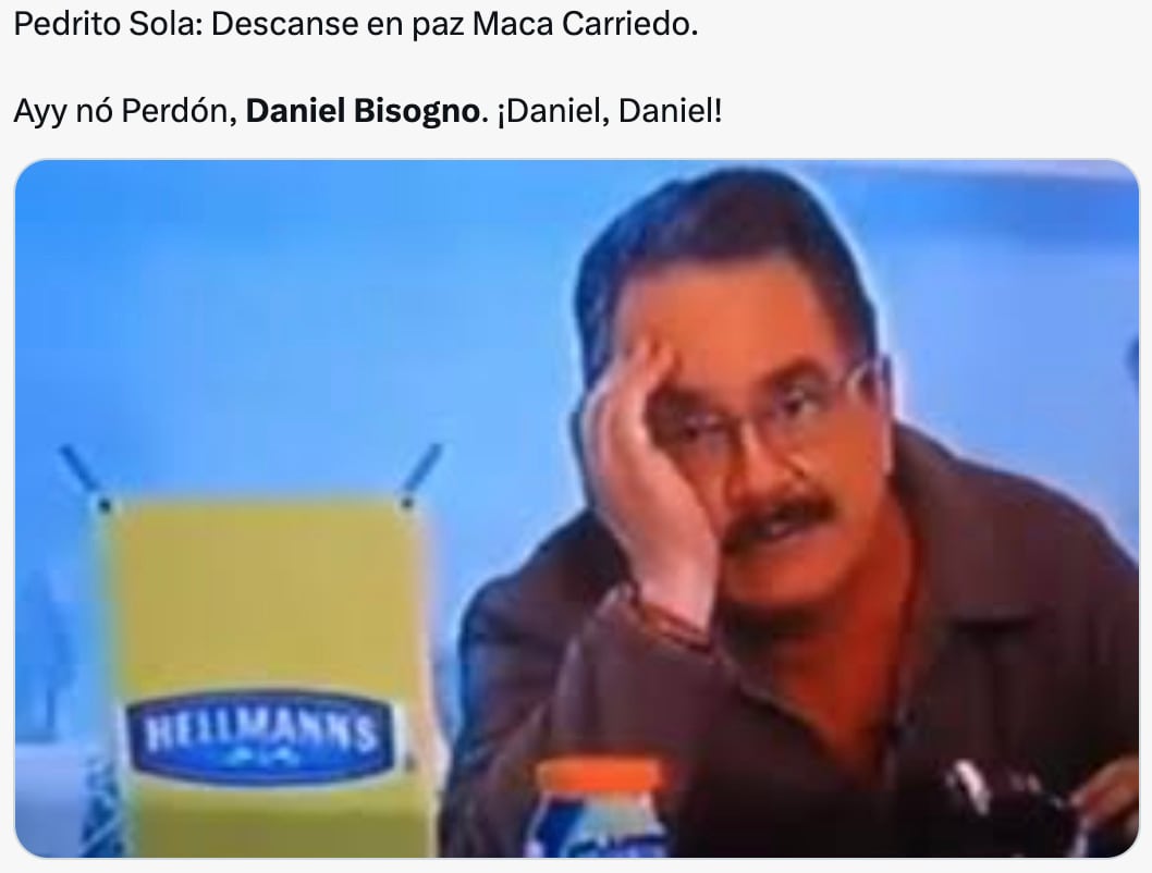Memes de la muerte de Daniel Bisogno