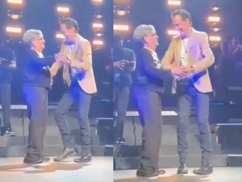 Marc Anthony baila con fan