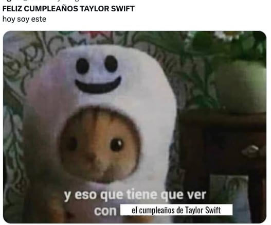 Taylor Swift cumple años este 13 de diciembre y lo celebran con memes