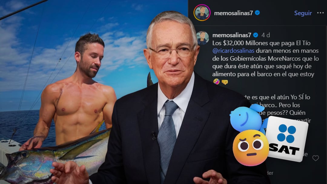 Con un atún en la mano: así reclamó el sobrino de Salinas Pliego por el adeudo al SAT