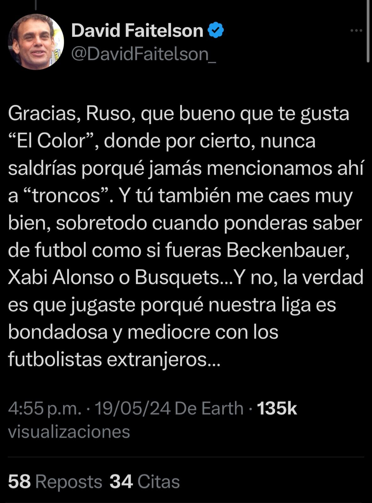 Pelea David y Ruso