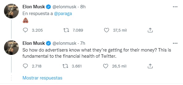 Elon Musk responde al CEO de Twitter sobre su plan para detectar cuentas falsas