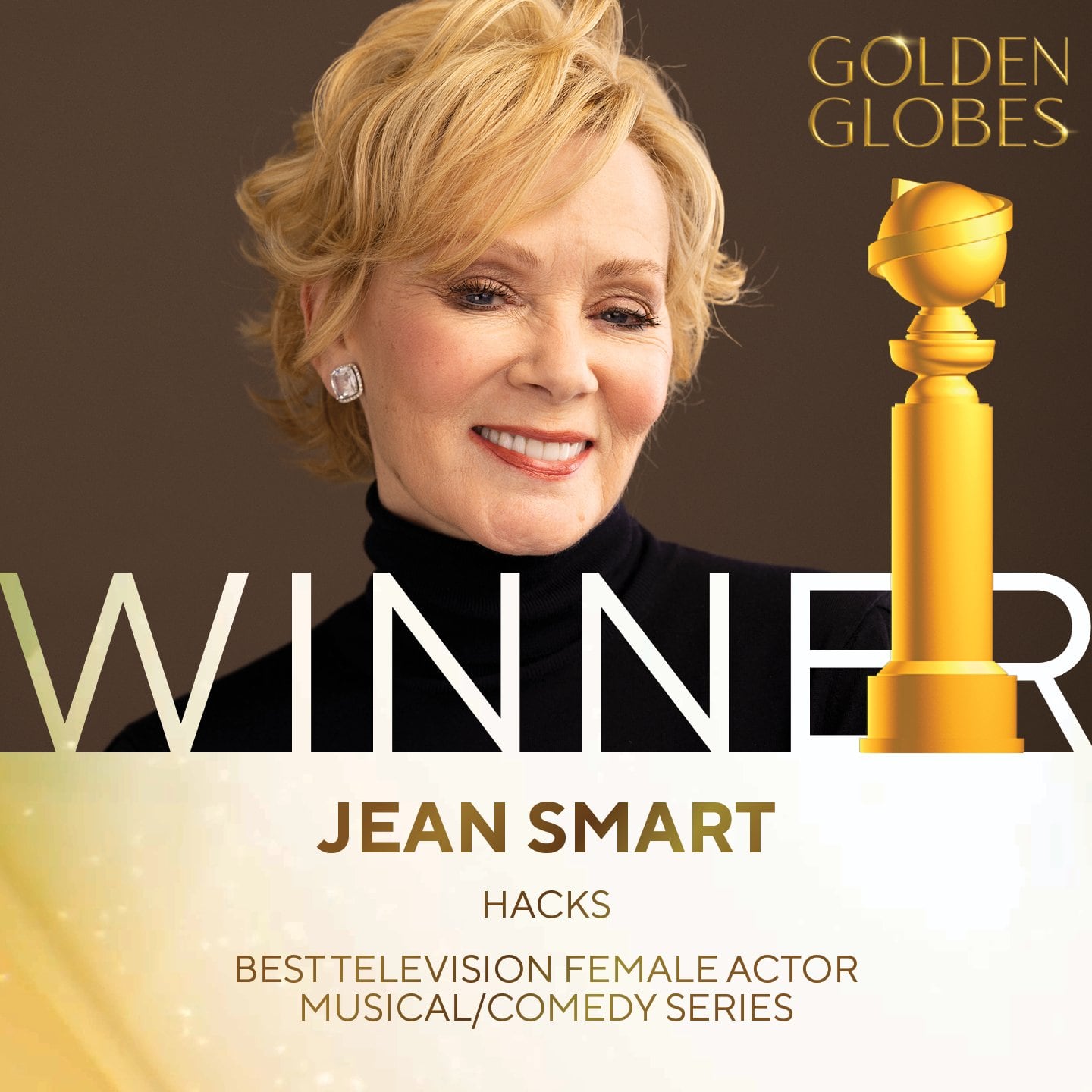 Jean Smart, ganadora Globos de Oro 2025