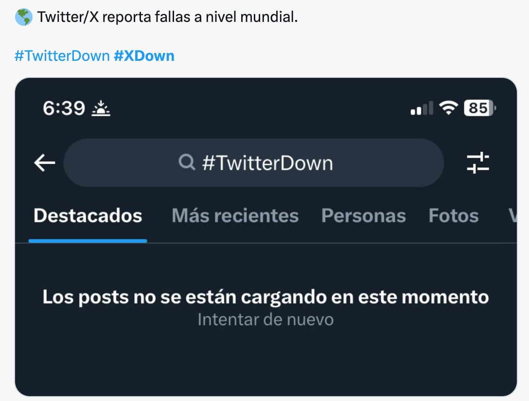 Usuarios reportan la caída de Twitter