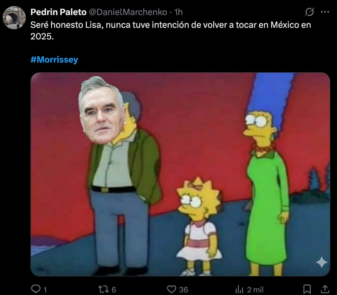 Morrissey cancela sus conciertos en México y provoca memes