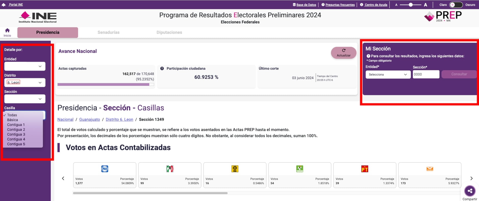 Así puedes cotejar las sábanas con las actas de las elecciones 2024 en el PREP