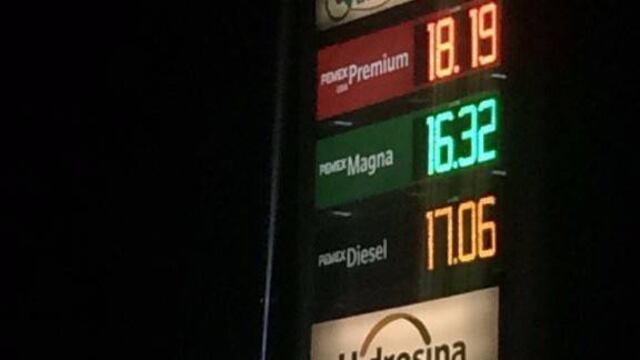 Precio de la gasolina en 2017