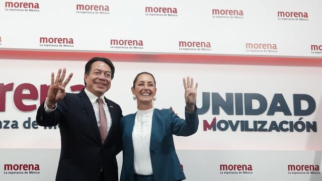 Mario Delgado, presidente de Morena, y Claudia Sheinbaum, coordinadora de los Comités en Defensa de la Cuarta Transformación