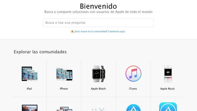 Comunidades de Soporte de Apple en español
