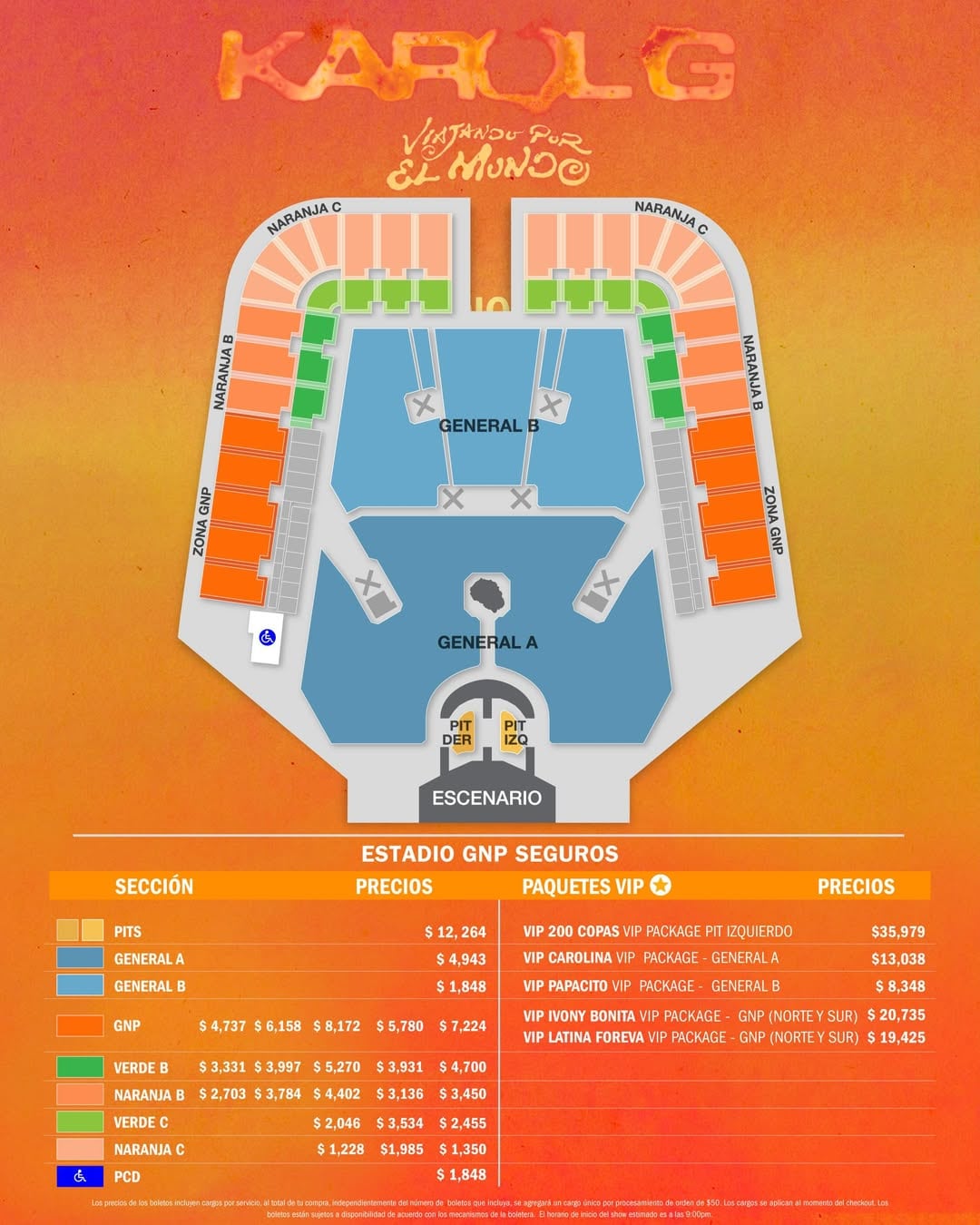 Precio de los boletos de Karol G en el Estadio GNP Seguros en CDMX