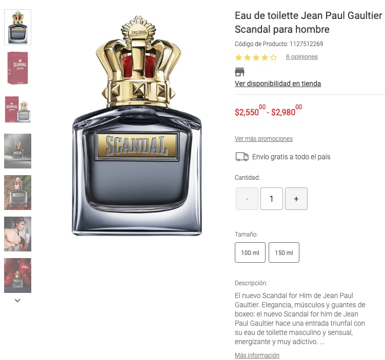 Scandal, el perfume para hombre de Jean Paul Gautier