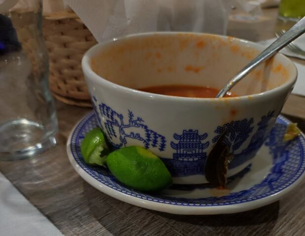 Sopa de verduras de Sanborns
