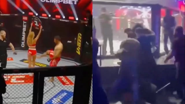 Chica del ring fue pateada por Ali Heibati, luchador iraní de MMA; el publico se le fue encima