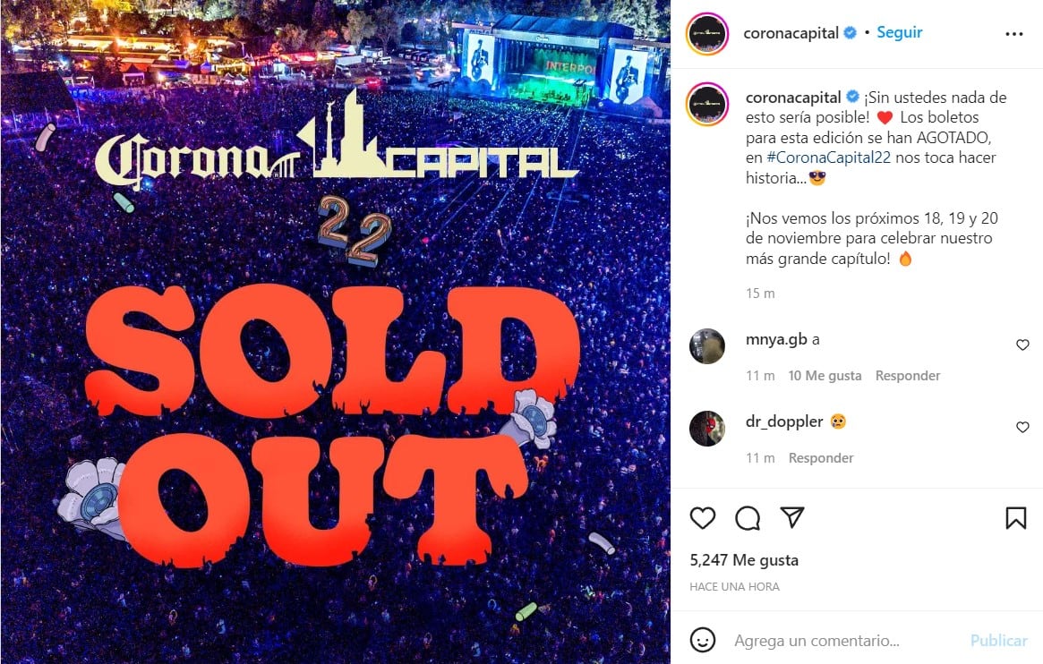 Corona Capital 2022: Los boletos ya se agotaron