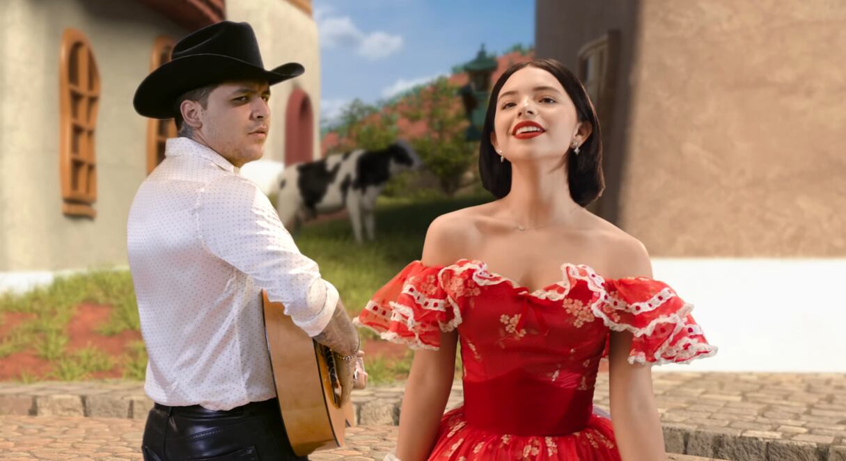 Christian Nodal y Ángela Aguilar.