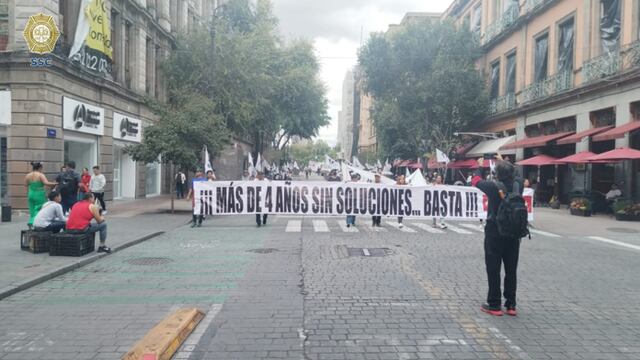 Manifestantes del FNAOMP exigen vivienda en CDMX con protesta