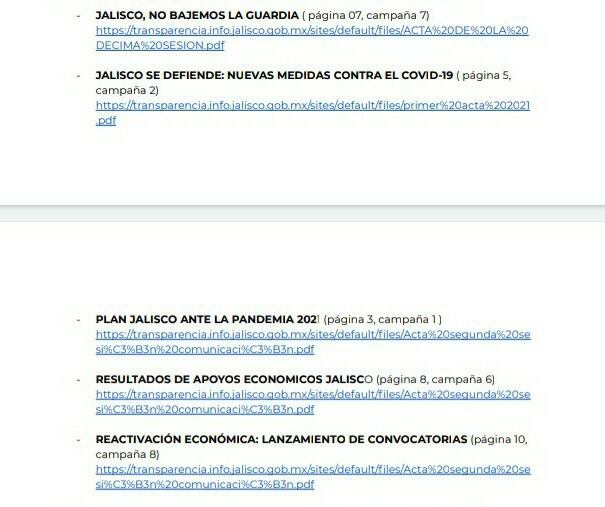 Transparencia campañas