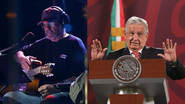 Silvio Rodríguez y AMLO.