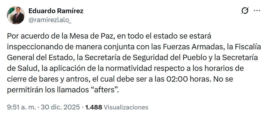 Chiapas prohíbe afters de Año Nuevo