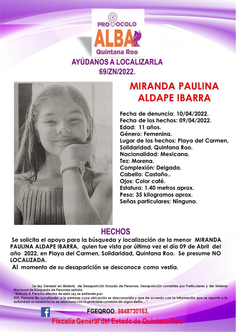 Ficha de búsqueda de Miranda Paulina