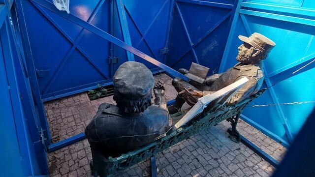 Escultura de Fidel Castro y 'Che' Guevara
