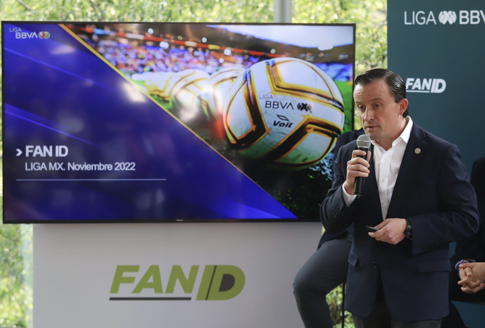 Mikel Arriola presidente de la Liga MX durante la presentación por parte de la LIGA BBVA MX de la plataforma de Fan ID para el Fútbol Mexicano.