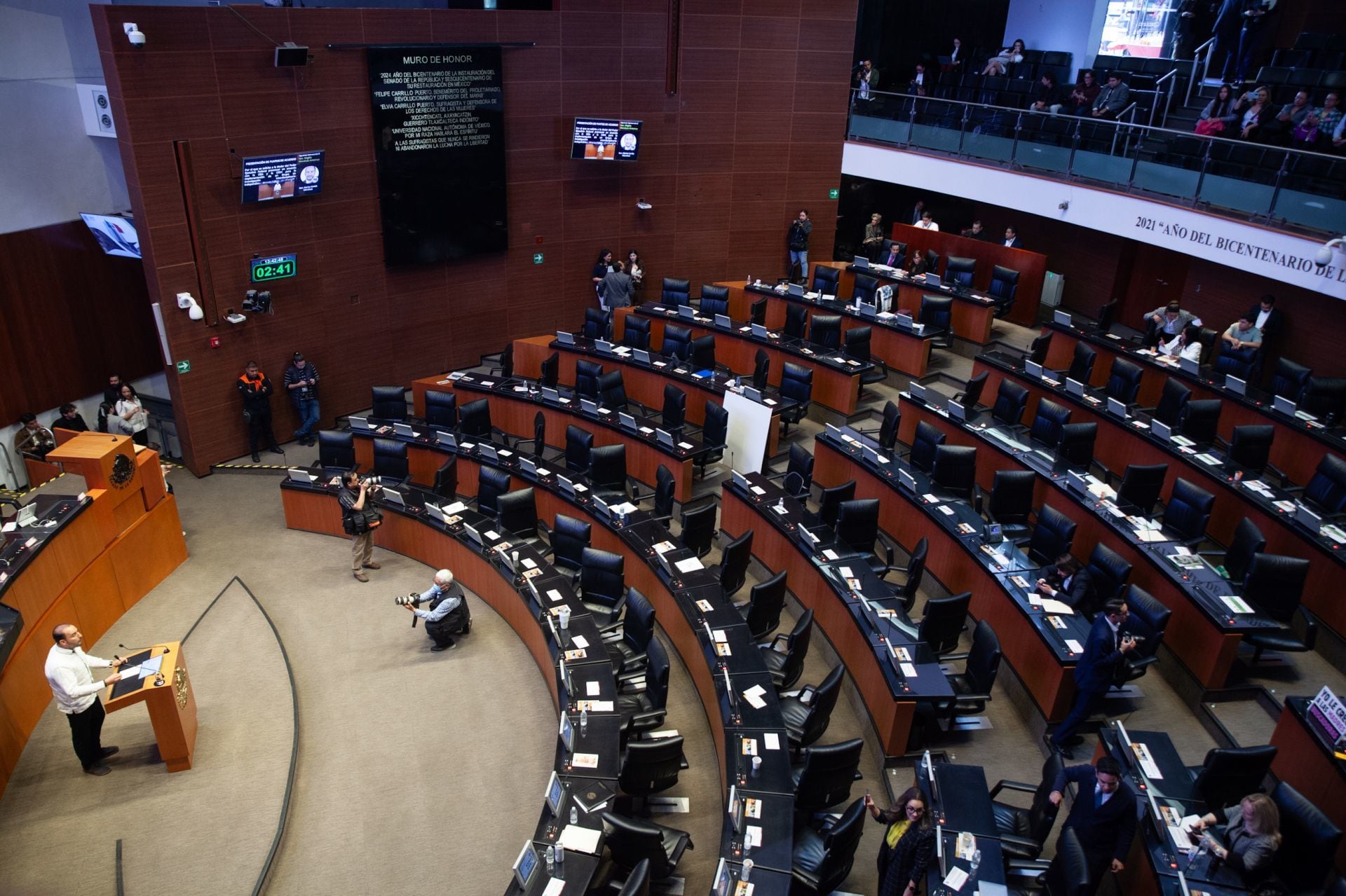 Sesión en la Cámara de Senadores