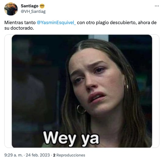 Memes a Yasmín Esquivel por plagio de tesis de Doctorado
