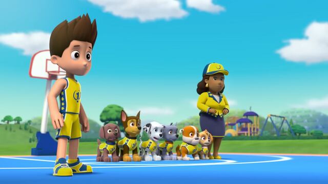 Paw Patrol practicando deporte