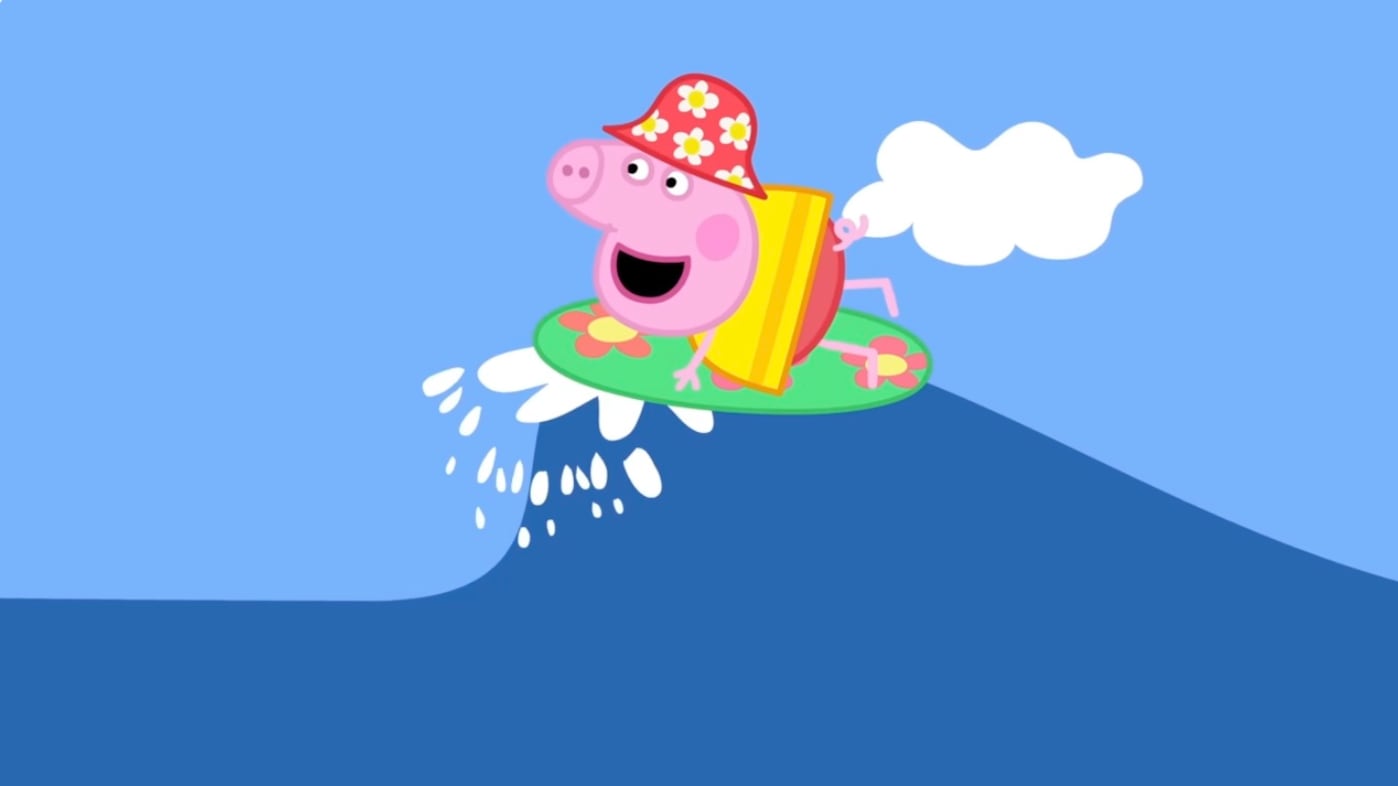Peppa Pig aprende a surfear: 2 horas de capítulos en YouTube para ver en español por Día Internacional del Surf
