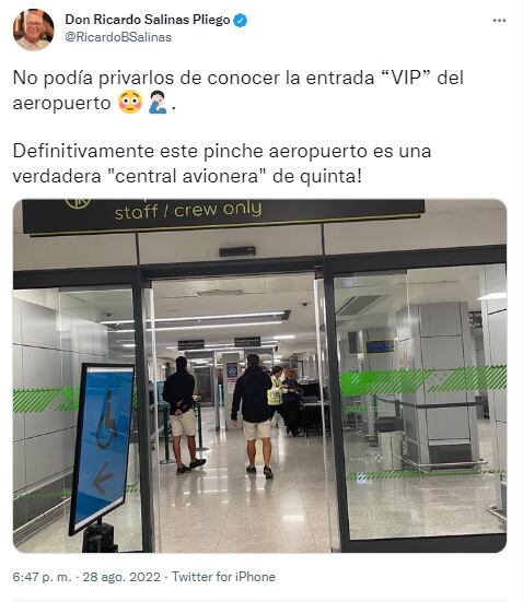 Ricardo Salinas Pliego arremete contra aeropuerto de Portugal; le llama "central avionera"