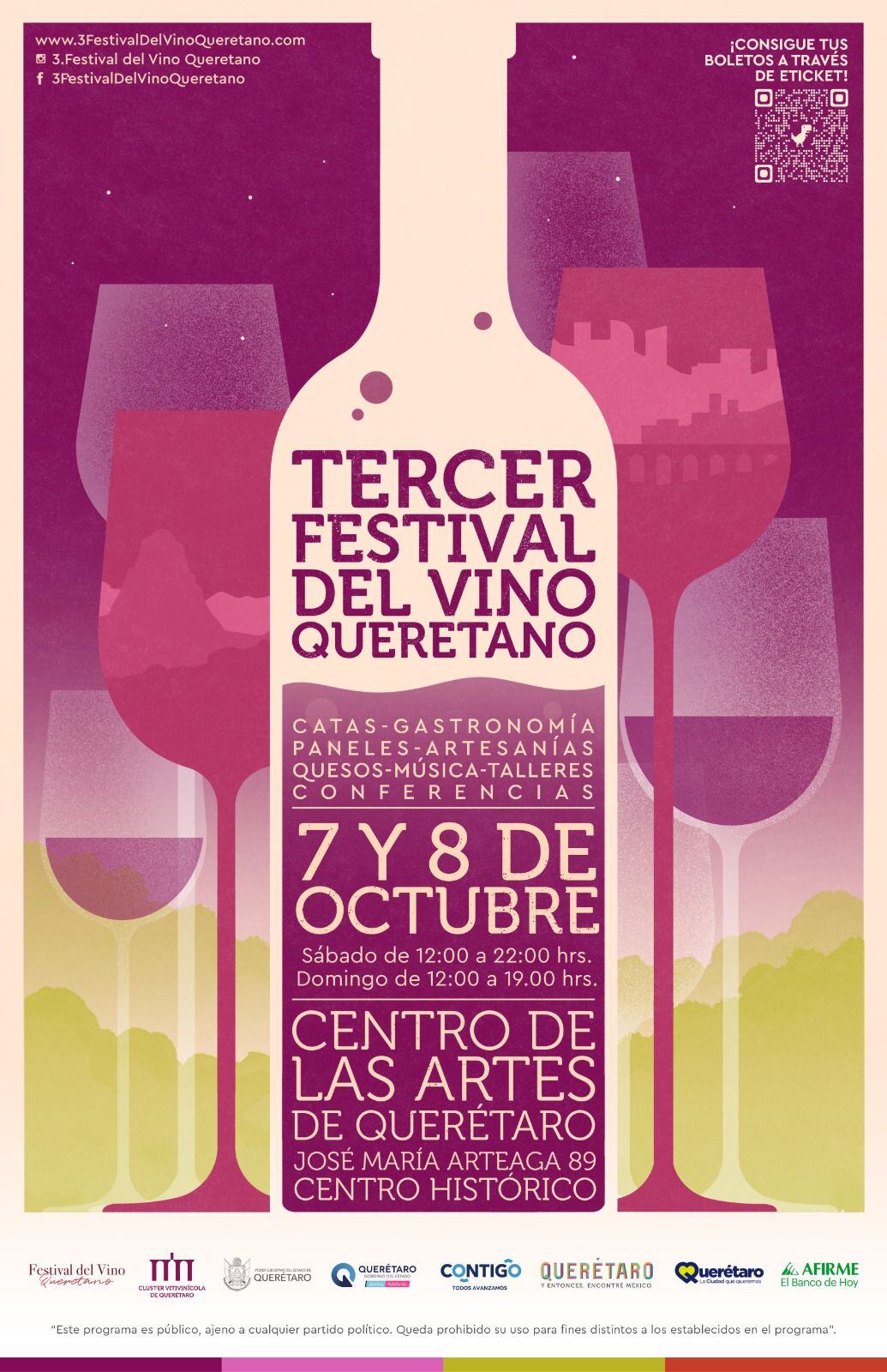 Presentan Tercer Festival del Vino Queretano 2023