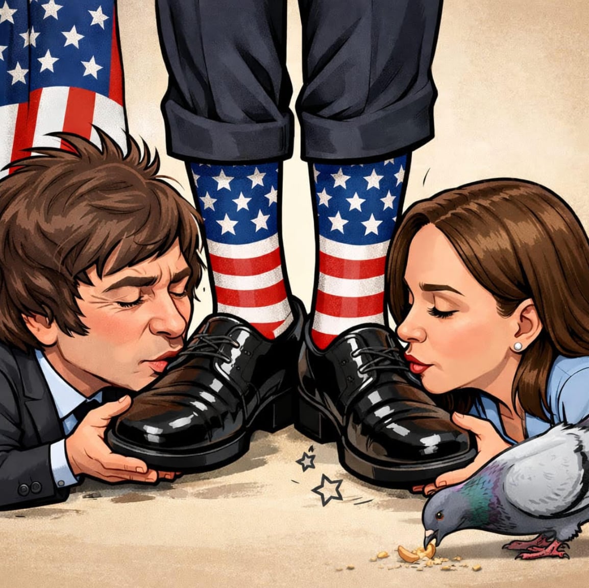 Javier Milei y Corina Machado parecieran los más dignos representantes del migajerismo político. Foto: José Domingo A. Cureño