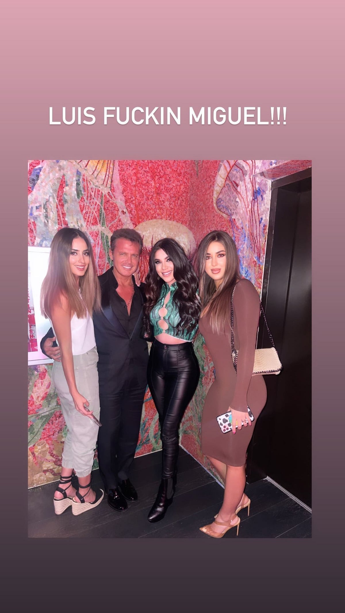 Luis Miguel delgado y rejuvenecido aparece con influencers en Miami