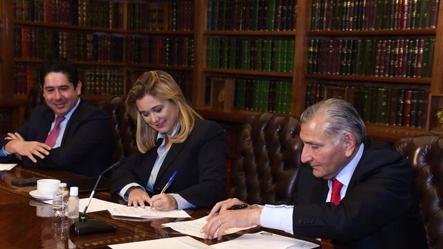 Maru Campos y Adán Augusto