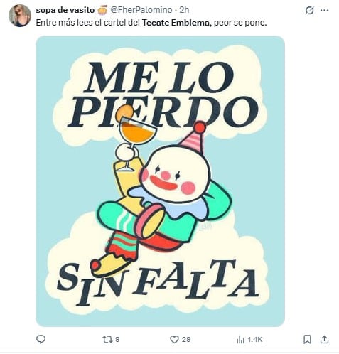 Memes por el cartel del Tecate Emblema 2025